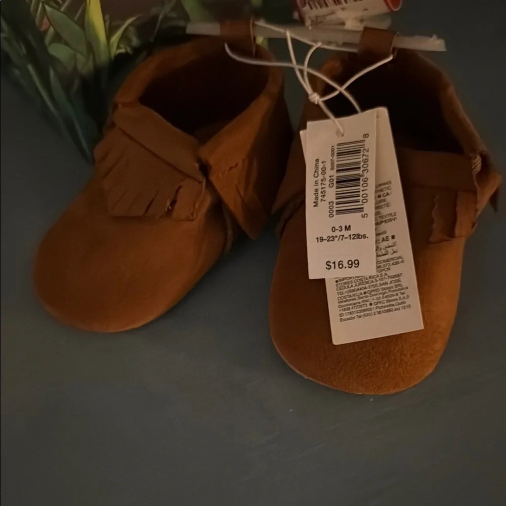 Brown Suede Baby Moccasins